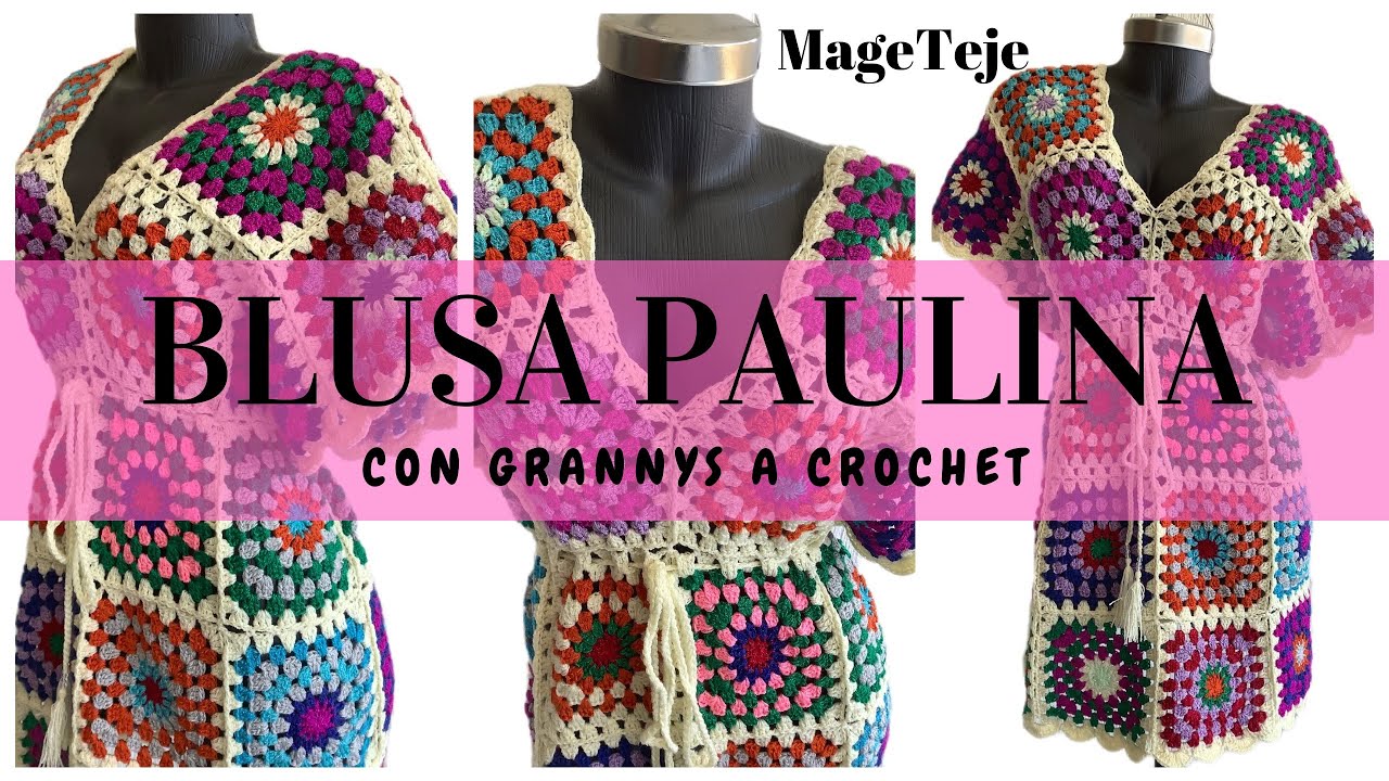 La blusa de GRANNYS más fácil que tejerás!!! | A crochet en todas las medidas| MAGETEJE |