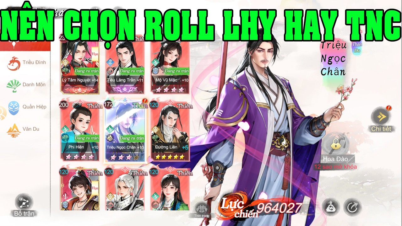 Thiếu Niên Ca Hành: Khởi Động Nên Chọn Chiêu Mộ Tướng Thần Nào Roll Lý Hàn Y Hay Triệu Ngọc Chân