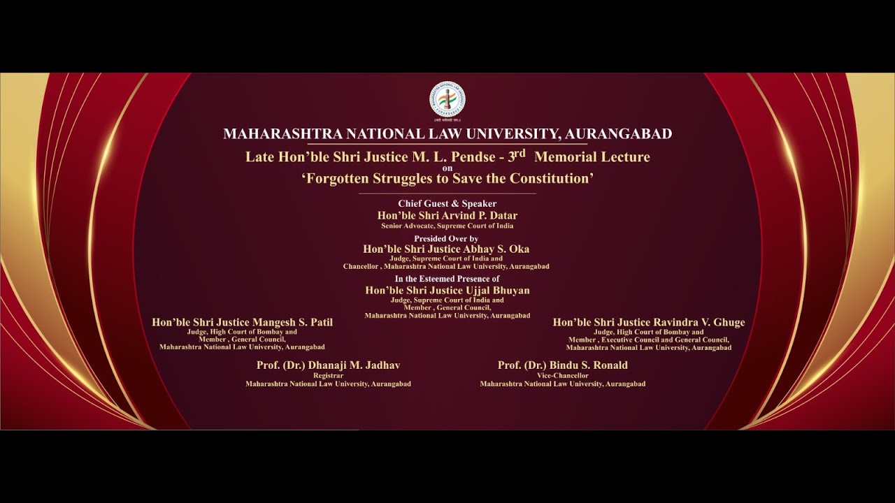 Hon'ble Shri Justice M. L. Pendse-3rd Memorial Lecture scheduled on 8th February, 2025