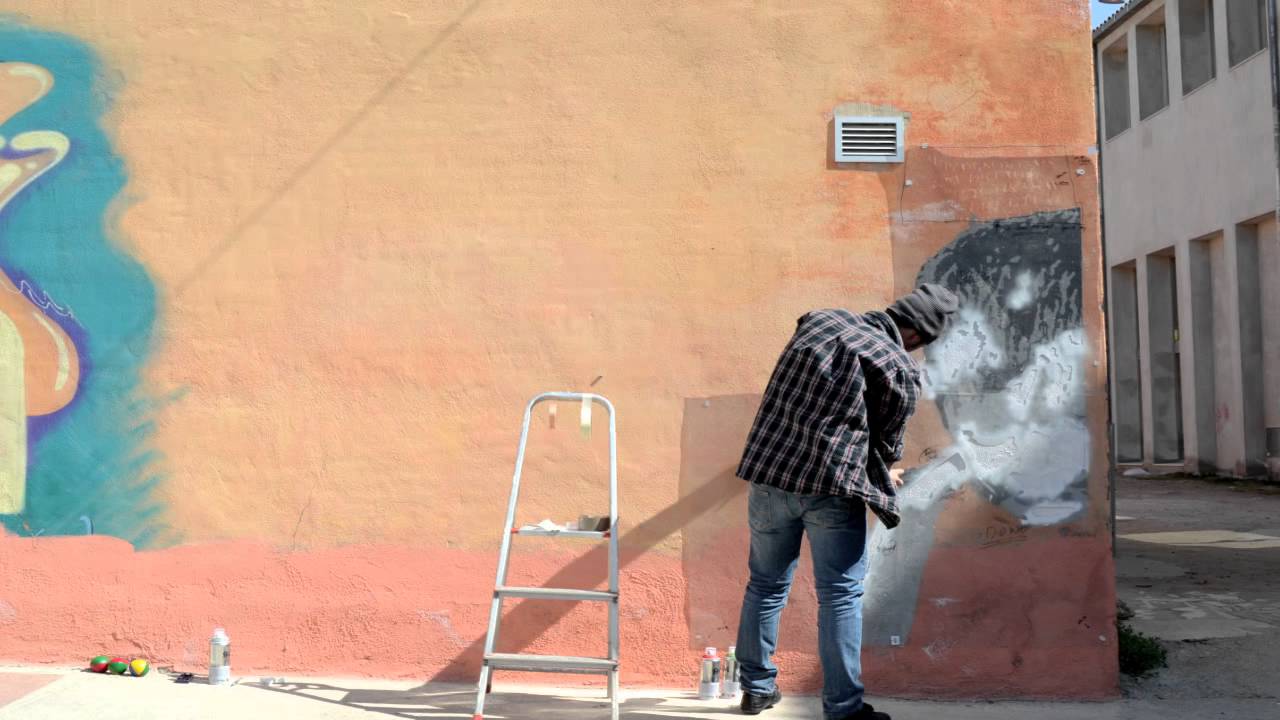 Stencil graffiti stop motion by BRN-ART