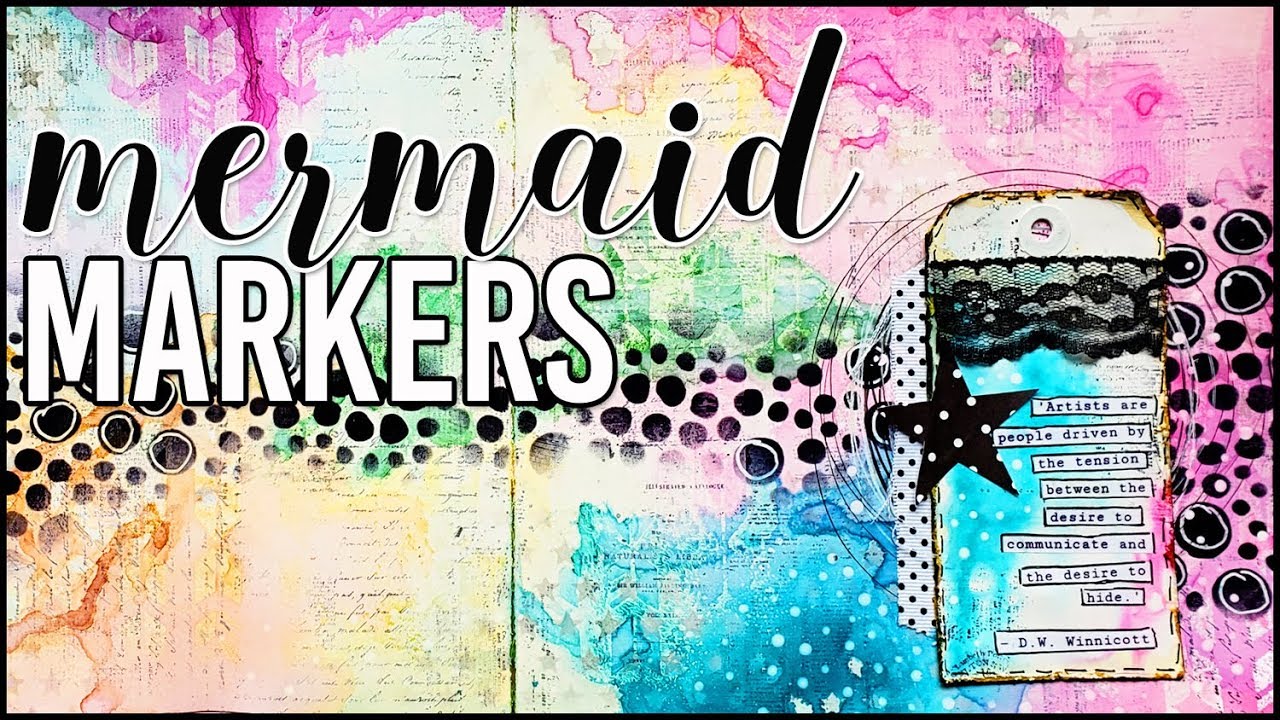 Jane Davenport Mermaid Markers | Mixed Media Art Journal With Me