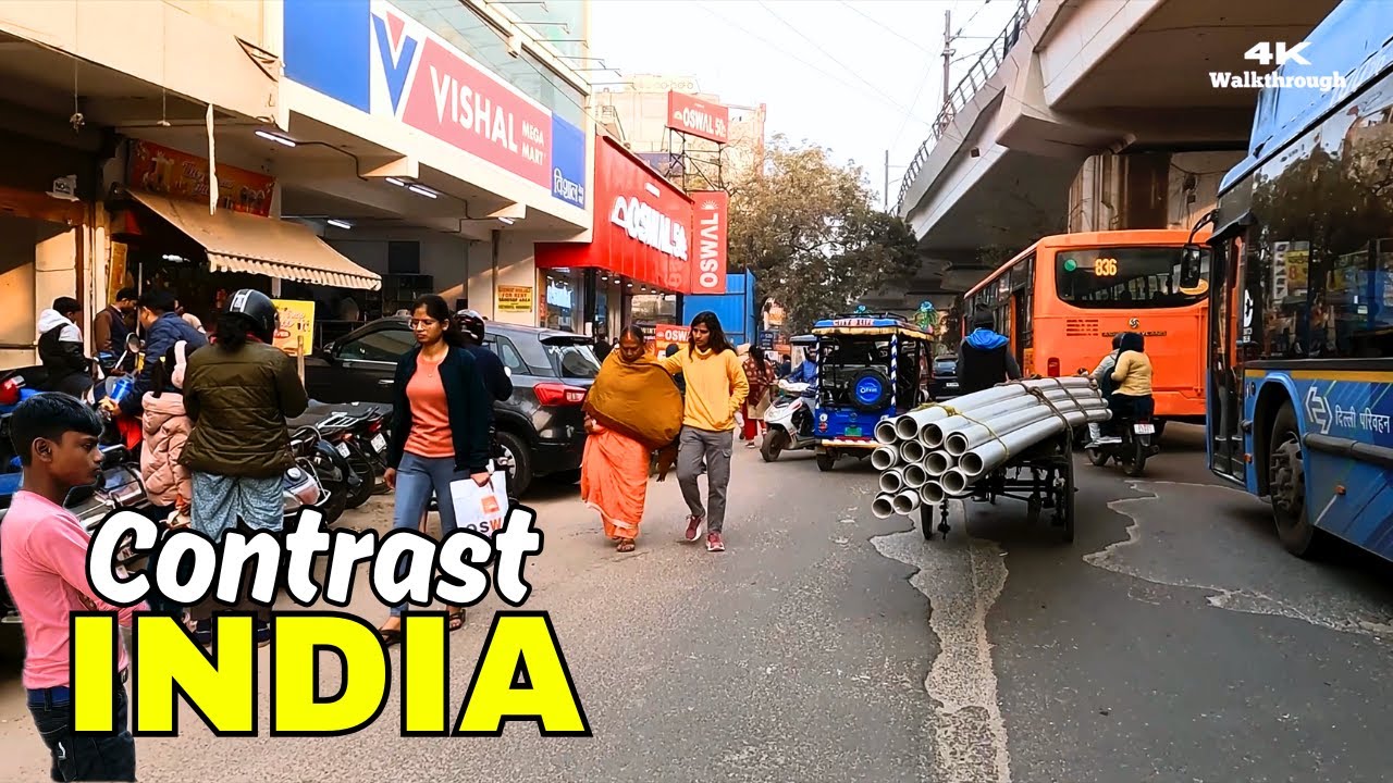 Real India Streets Walk 🇮🇳 | POV 4K HDR Urban Life | Silent Megacity Documentary