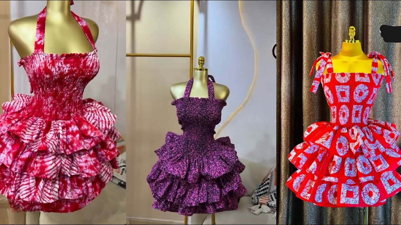 HOW TO MAKE A SHIRRED/SMOKEY THREE TIERED LAYERED DRESS WITH STAPS