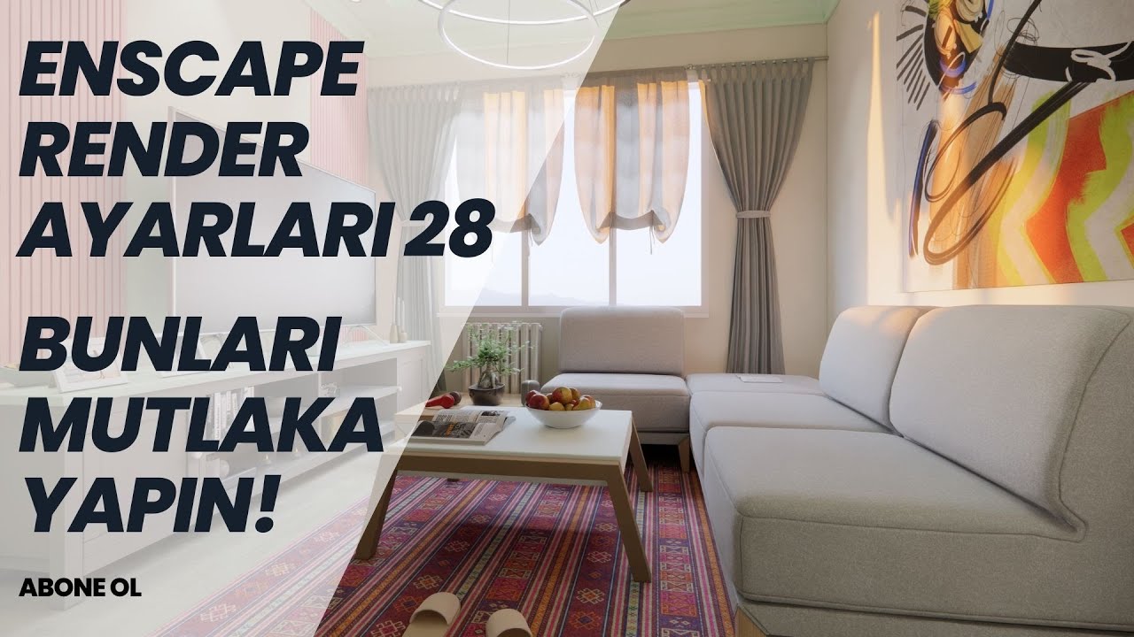 Sketchup 2023 Eğitim Seti Enscape Render Ayarları 28
