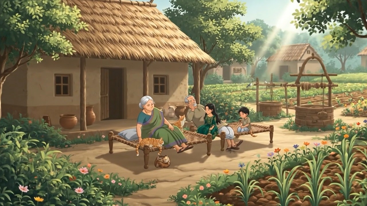 Rainy Day Cooking in an Indian Village 🌧️ | Ghibli Style | Peaceful ASMR sia