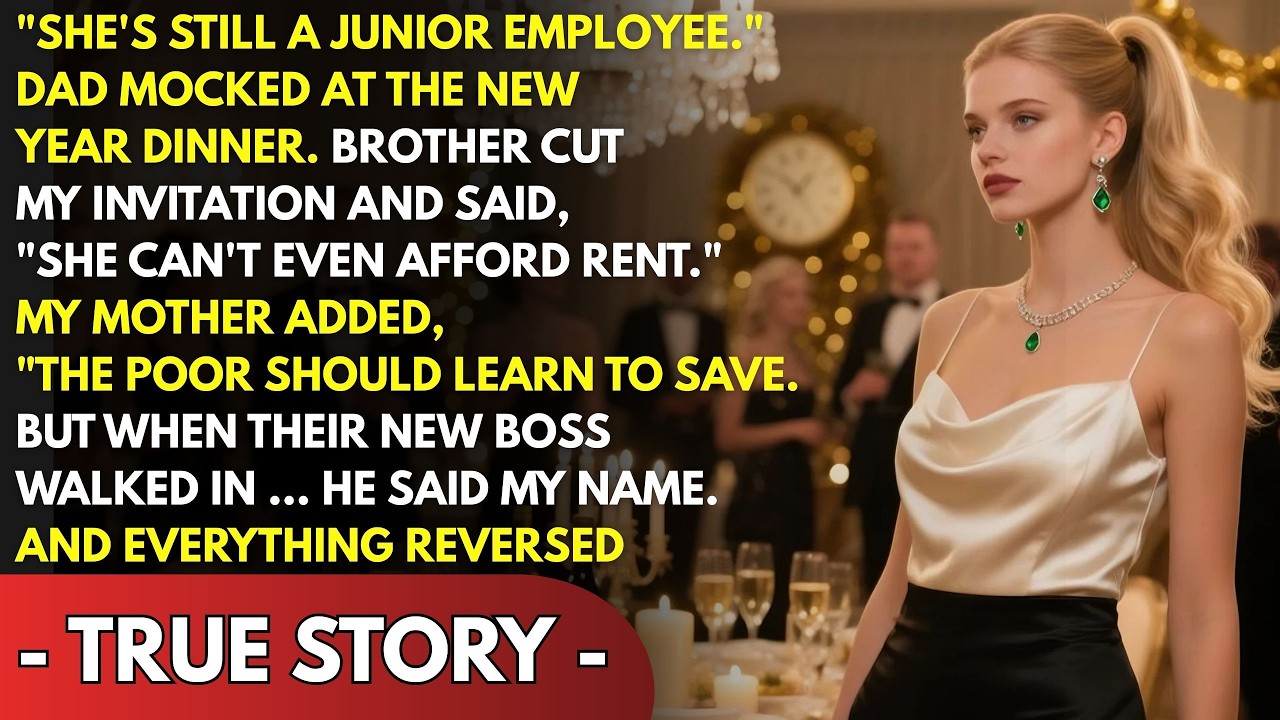 AT THE NEW YEAR DINNER, MY FAMILY SAID “STILL A JUNIOR EMPLOYEE ”— UNTIL THEIR NEW BOSS SAID MY