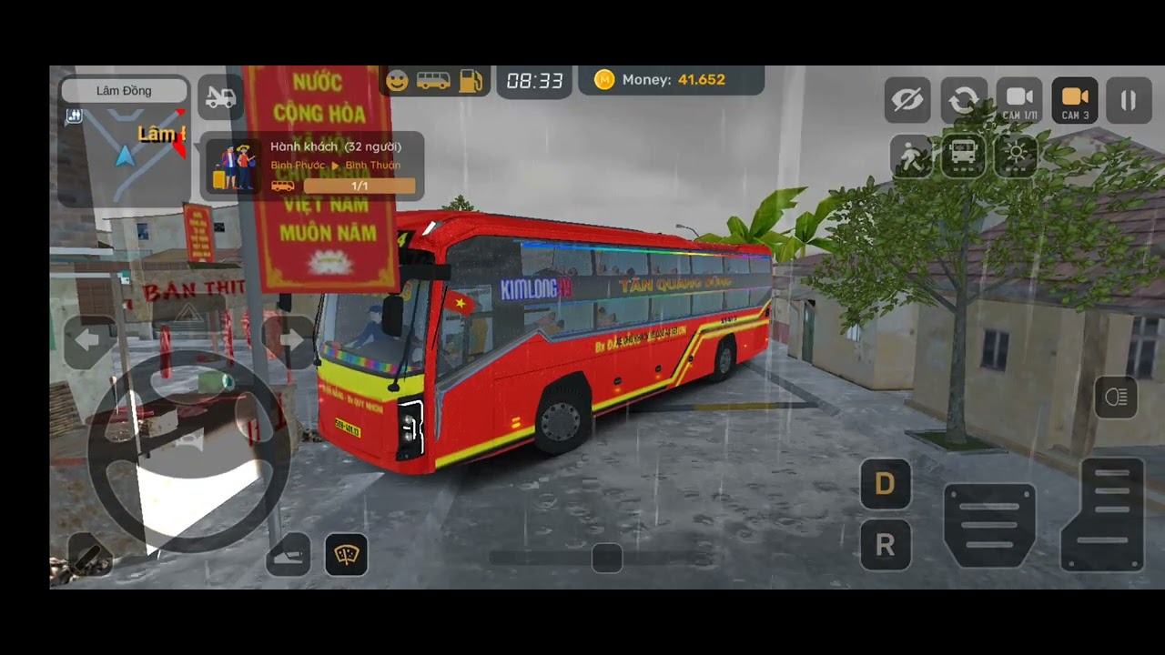 Coach bus simulator vietnam tập 03 lái xe tân quang dũng đỏ đi trở khách về quê ăn tết