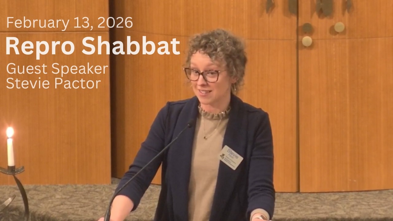 Repro Shabbat | Guest Speaker Stevie Pactor | Feb. 13, 2026