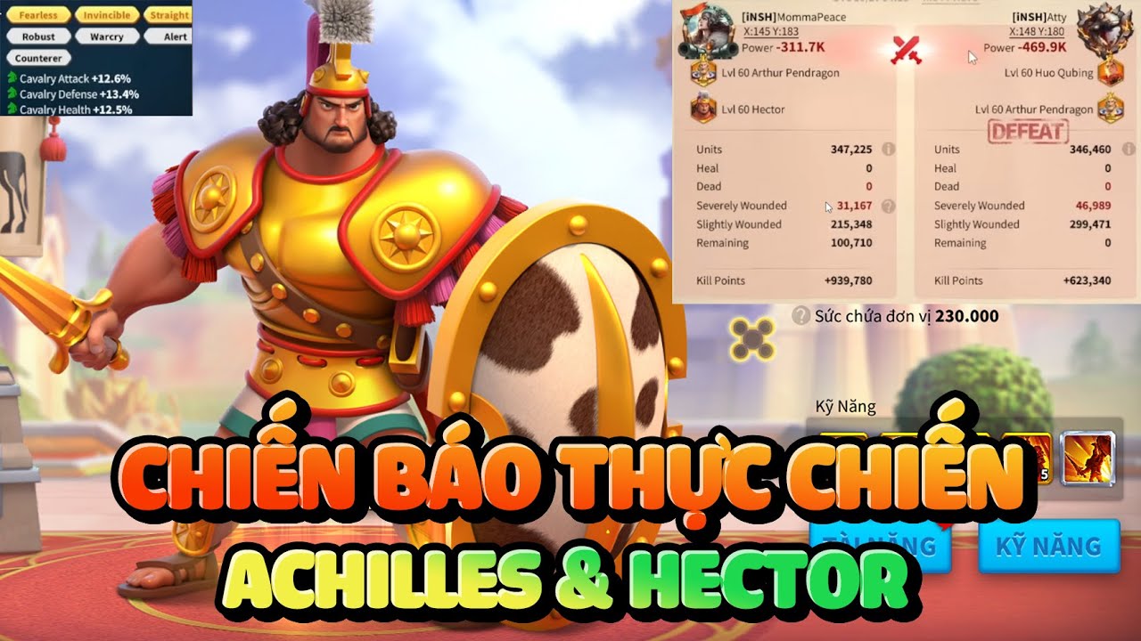 Chiến B&aacute;o Thực Tế Của 2 Tướng Mới - Hoắc Khứ Bệnh Chắc Về L&agrave;m Tướng K&eacute;o Man Rồi Rise of Kingdoms