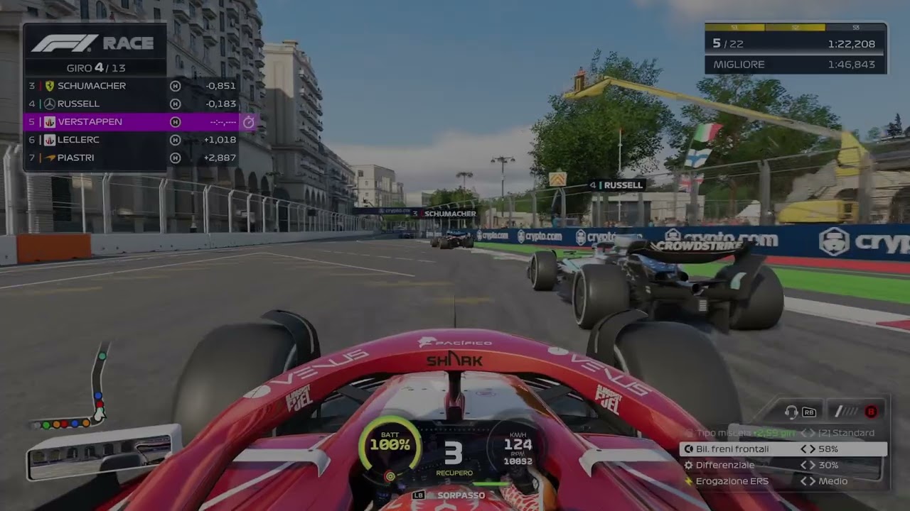 145 F1 2025  CARRIERA MY TEAM, GARA A BAKU; PESSIMA STRATEGIA