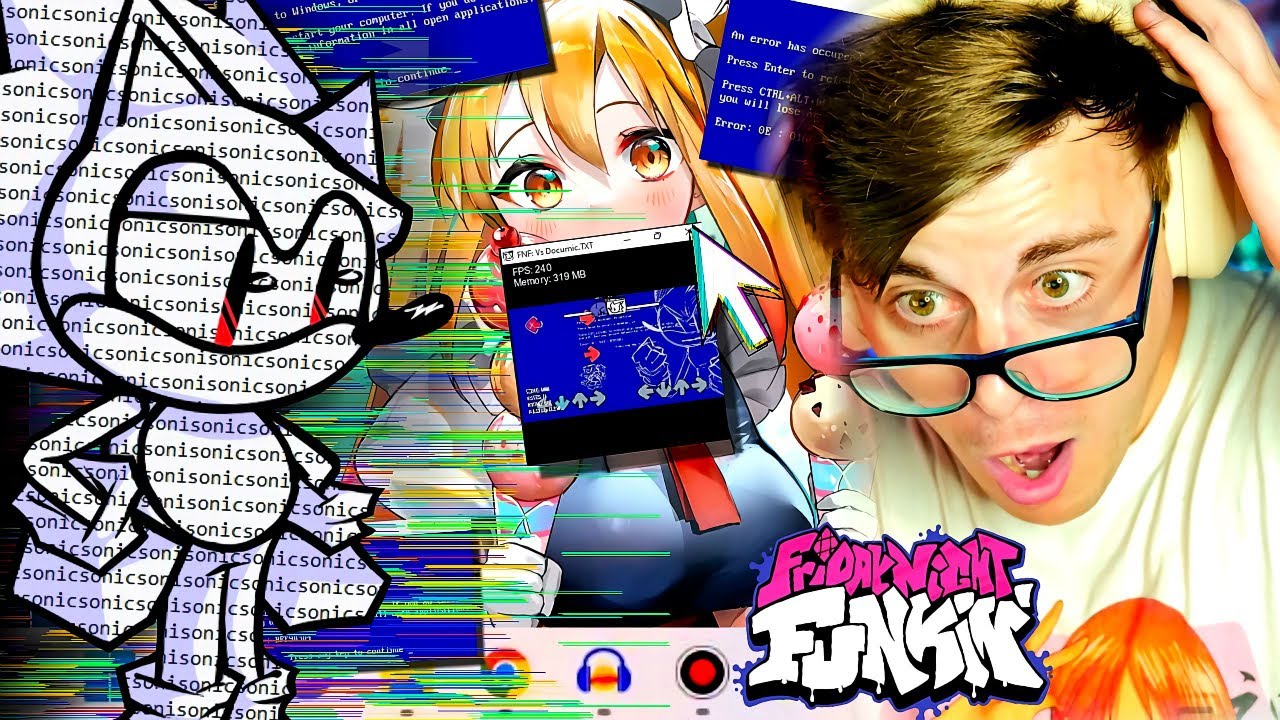 Friday Night Funkin' but Sonic Documic.txt Hacked my PC (FNF Mod vs Documic.txt V2)
