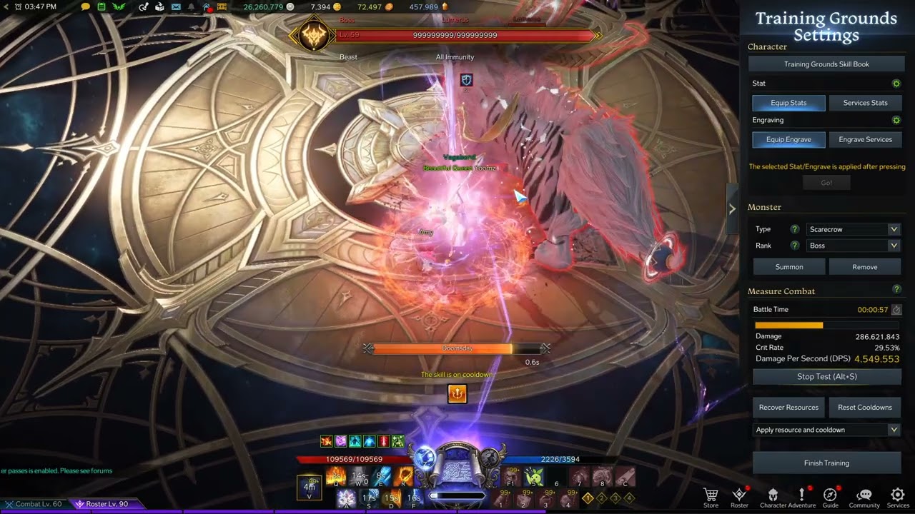 Lost ark ignition sorceress dps test 2 minute (1492.5) NA