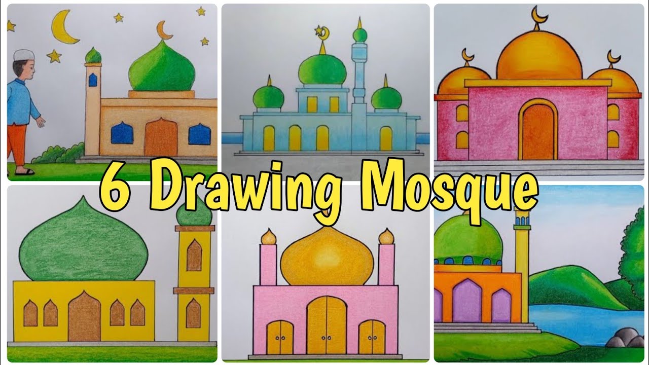 6 Easy Mosques To Draw ❤️ How To Draw Mosques For Beginners