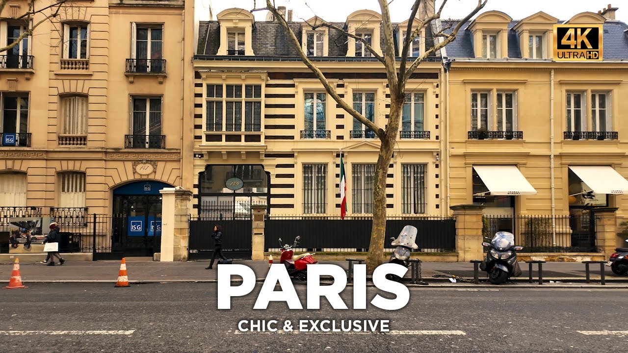 PARIS - 16eme arrondissement - Walking Tour - Beautiful architecture - 4K  60fps
