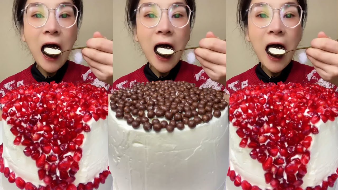 Asmr🍰Eating Chocolate Cream Cake🍰 (Soft And Waxy Sound) 크림丨먹방丨Mukbang丨Satisfying丨Eatingsh