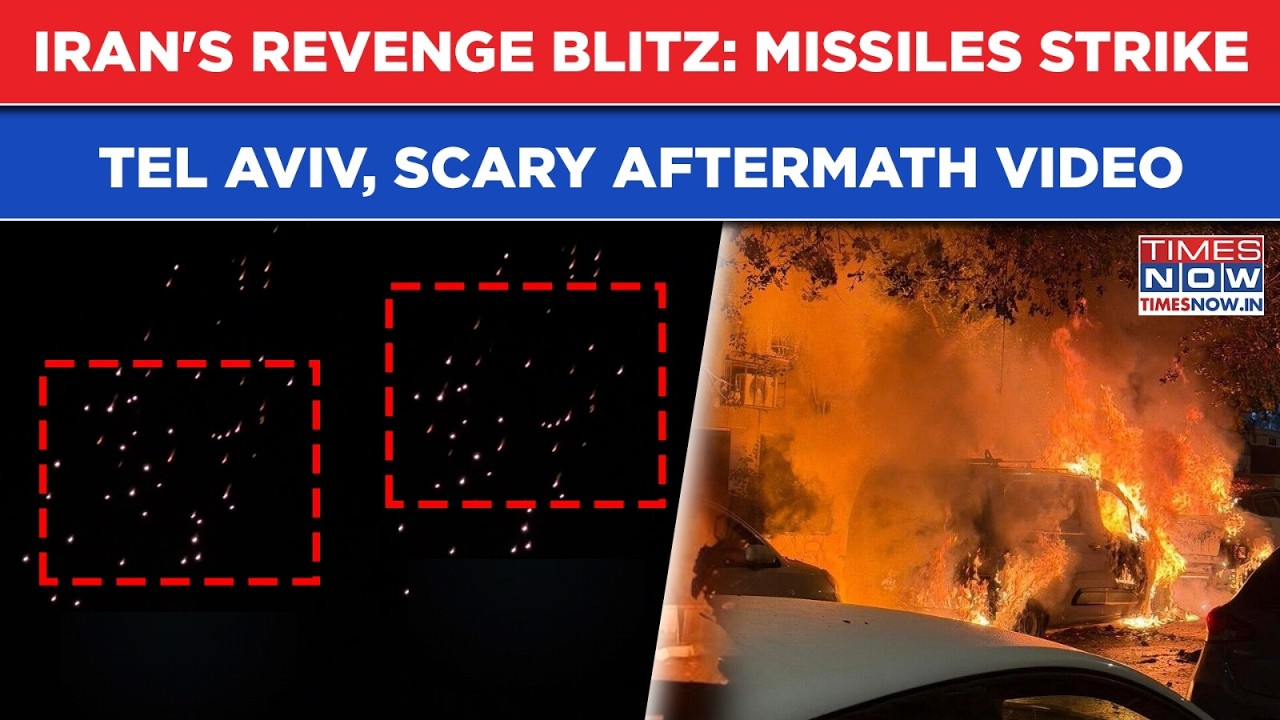 Iran's Deadly Revenge Blitz: Ballistic Missiles Strike Tel Aviv, Sirens Blare| Scary Aftermath Clip