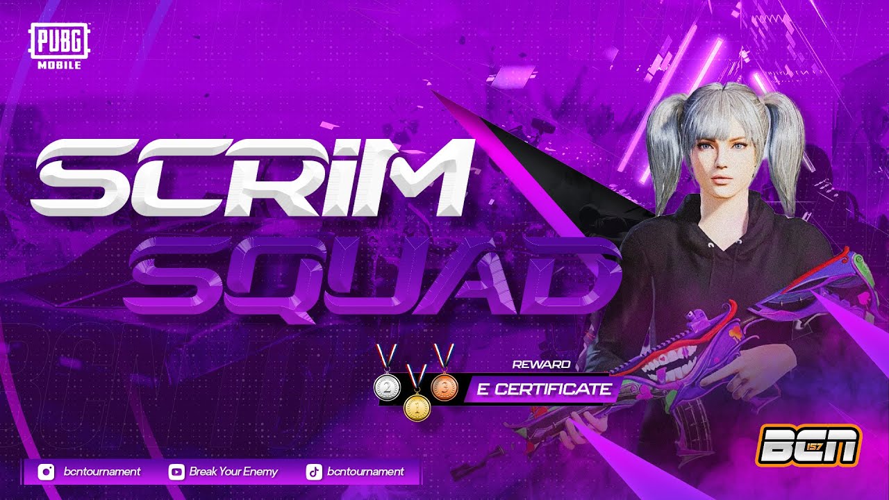 LIVE SCRIM SQUAD BCN 07-01-2024 | SCRIM PUBG MOBILE ROOM ADVANCE