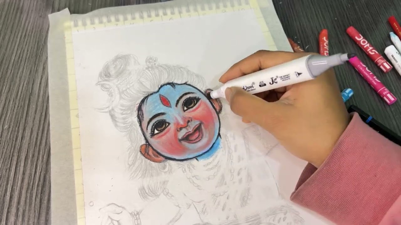 How to draw lord shiva step by step🥰#viralvideo #youtubevideo #art #lord #shiva #viral #video #god 