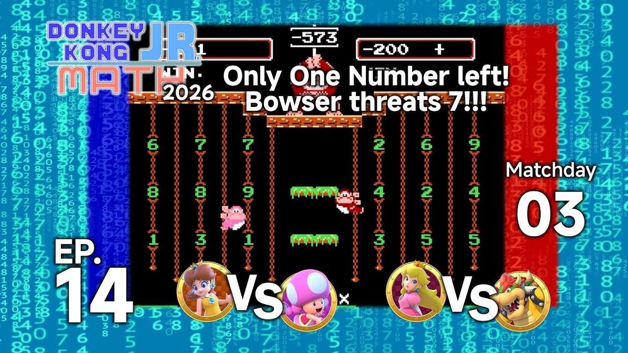 BCG Donkey Kong Jr. Math 2026 EP 14 MD 03 - Daisy VS Toadette , Peach VS Bowser