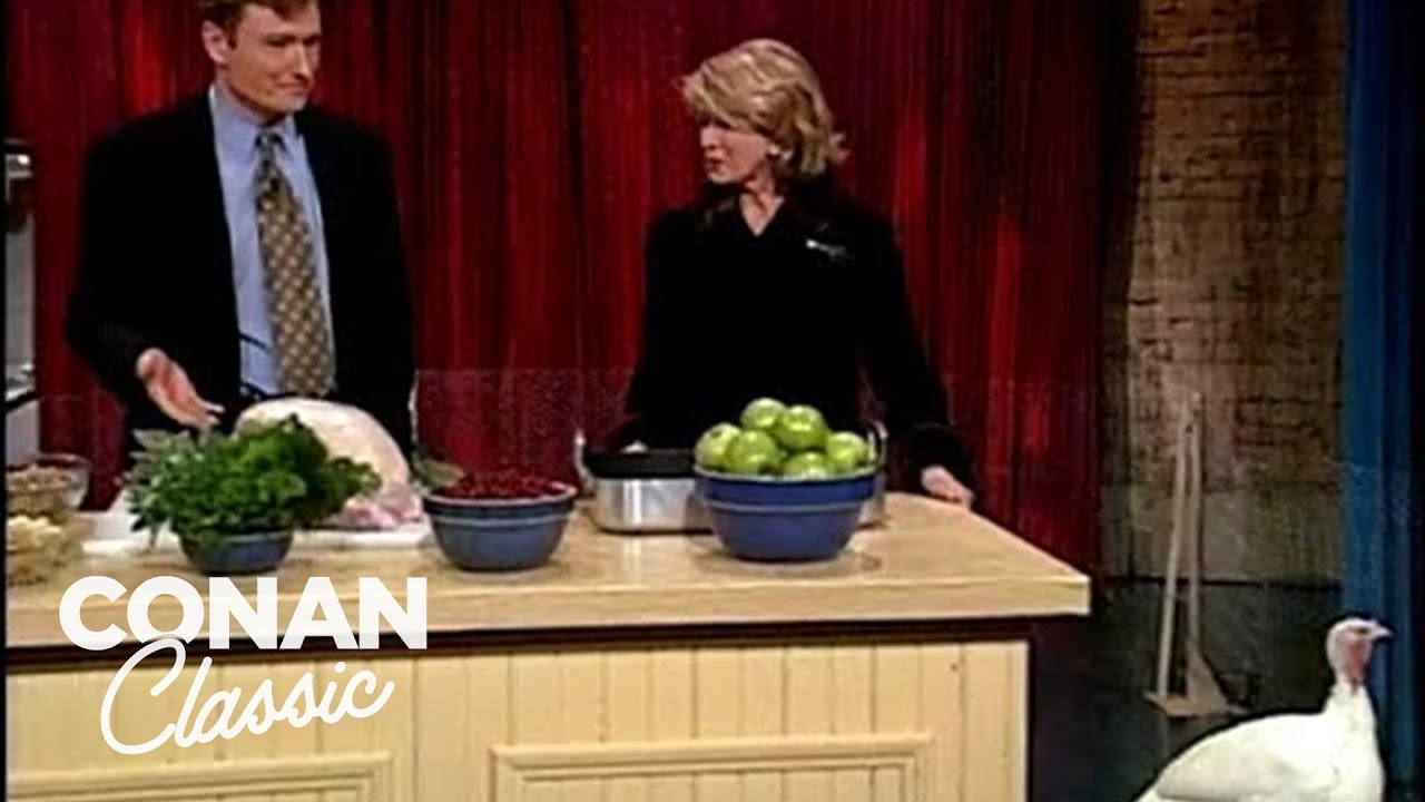Conan & Martha Stewart Make A Perfect Thanksgiving Turkey | Late Night with Conan O’Brien