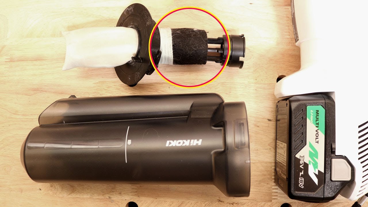 目詰まりしやすい黒フィルタを内側に入れるまき(R36DA/R18DB 1段サイクロン式ユニット)