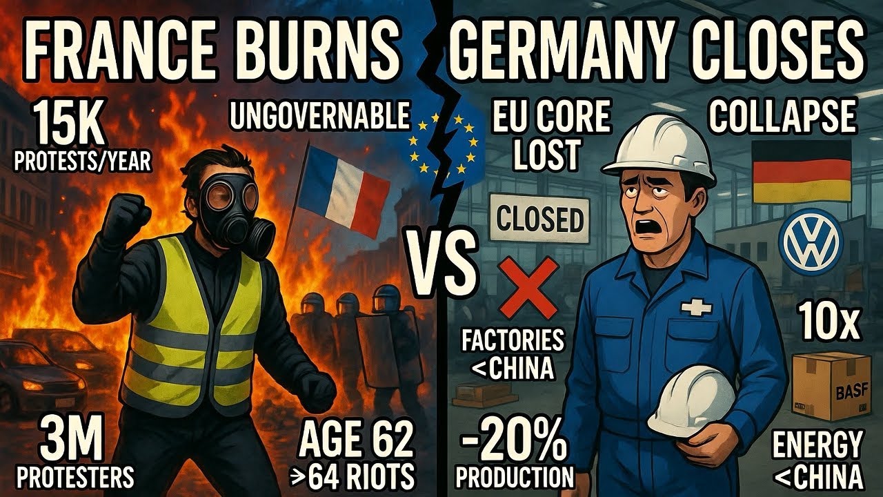 The REAL TRUTH About France vs Germany (Why EU's Core is Collapsing)