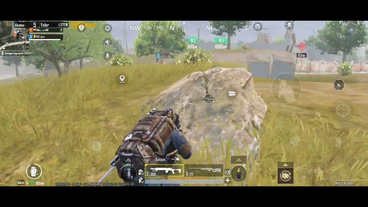 Partida completa mapa 3 awm muito loot #pubg #metroroyale #pubgbrasil #modometroroyale 