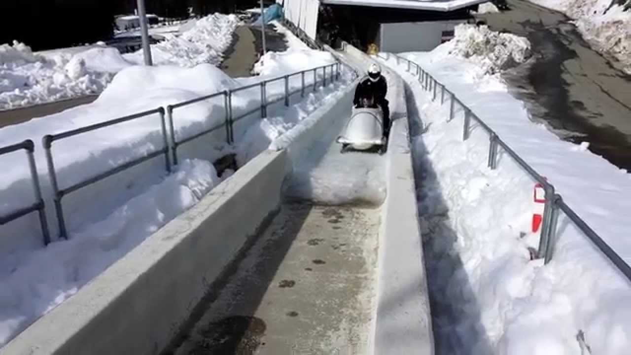 Chris Spring's Bobsleigh Hits Concrete @ Whistler Sliding Centre