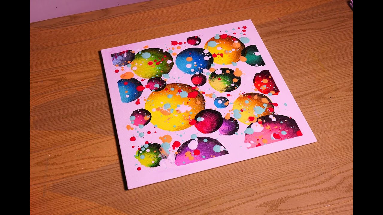 How To Make Colorful Circles Painting In Three Dimensional Space With Acrylics