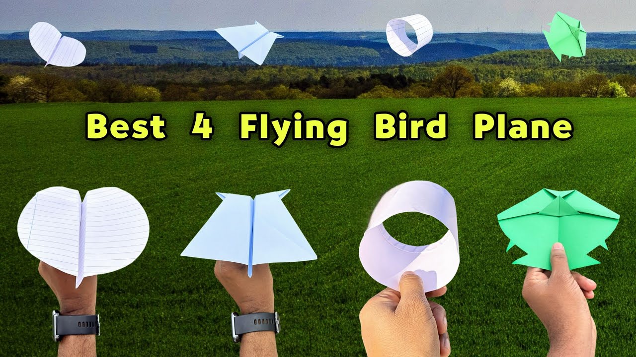 top 4 bird flying helicopter,  how to make 4 best flying plane, new 4 paper flying airplane 
