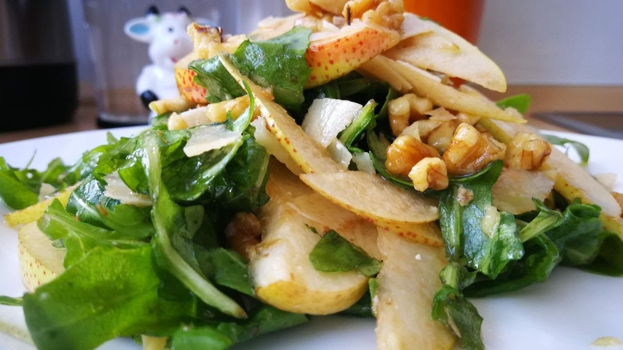Una ENSALADA veloz: de 🍐 PERA, RÚCULA,QUESO y NUEZ 😋 | Amikrea Ideas
