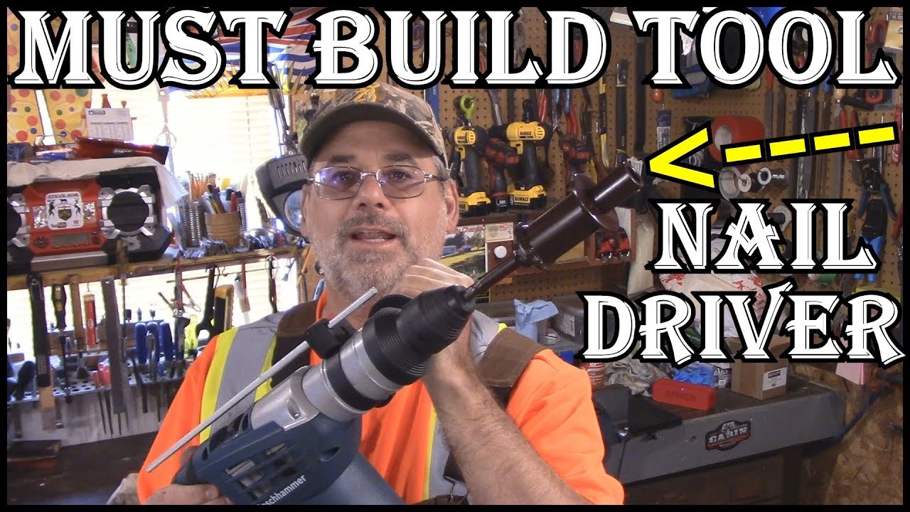 INVENTED  A  NAIL  POUNDER FOR  FOR MY BOSCH  ROTARY  HAMMER DRILL