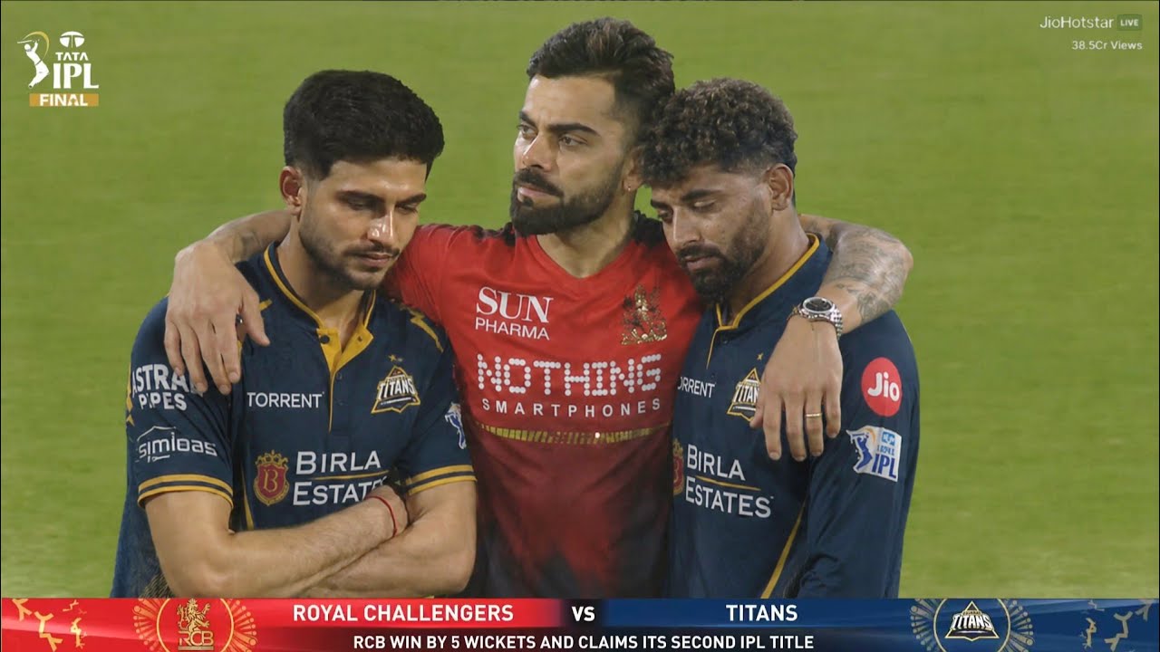 Virat Kohli console Emotional Shubman Gill & Mohammed Siraj when GT lost IPL 2026 Final against RCB