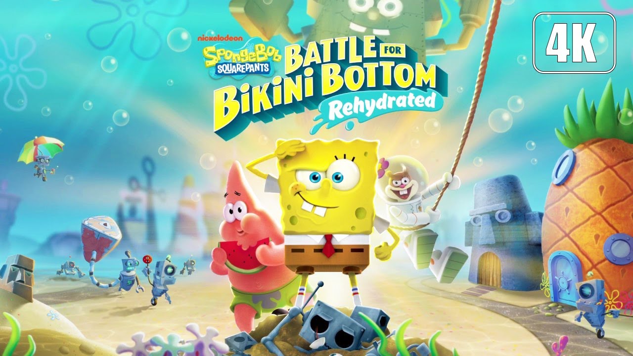 SpongeBob Battle for Bikini Bottom Rehydrated - Full Game 100% Longplay Walkthrough 4K 60FPS