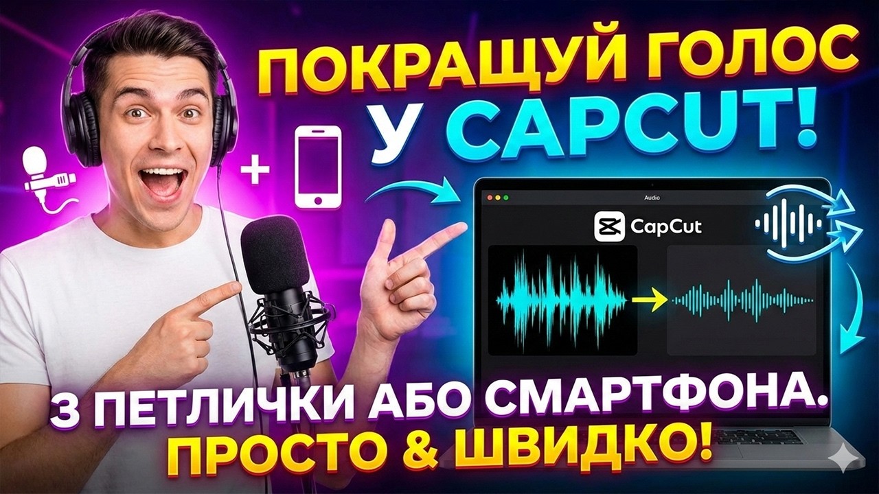 Монтаж звуку в CapCut: робимо голос чітким і гучним