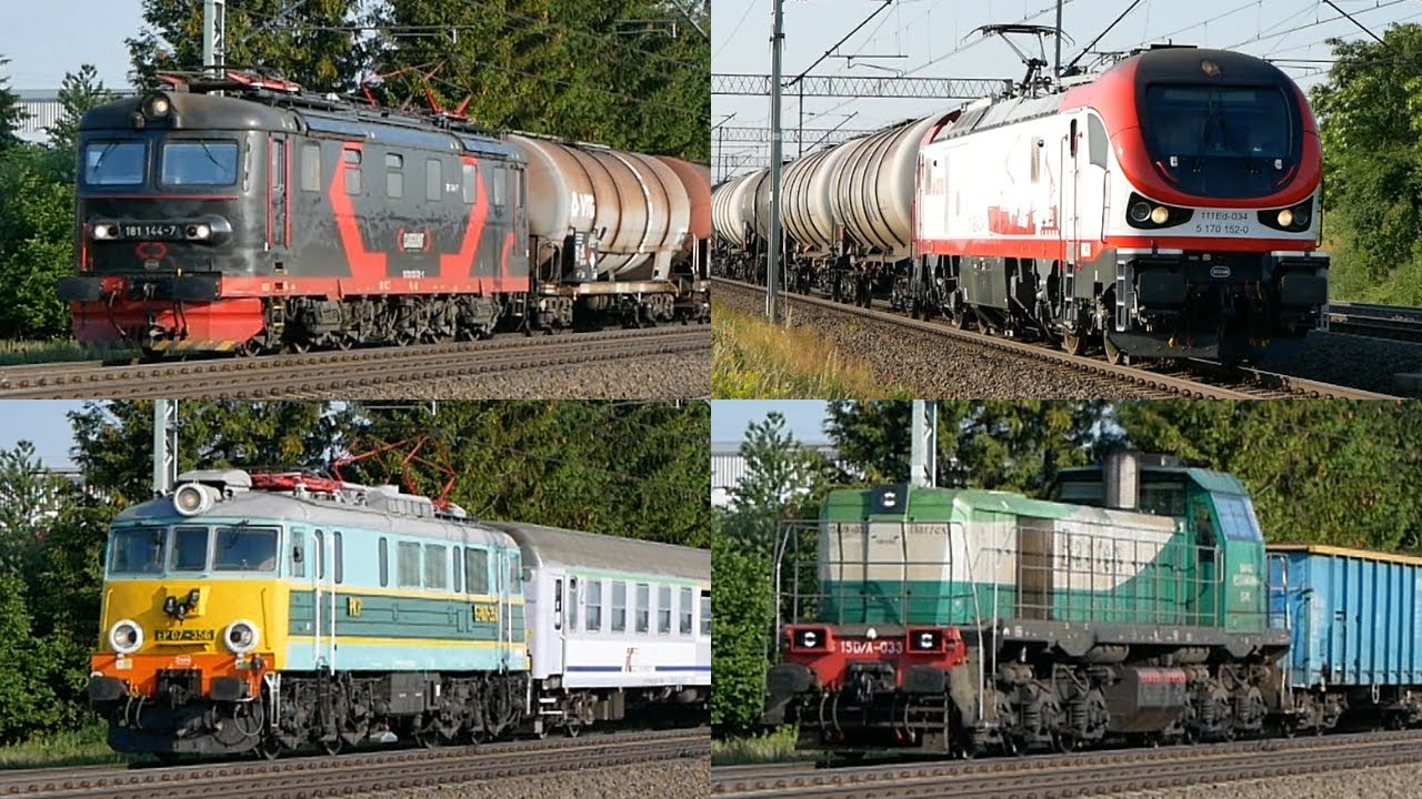 Mix pociągów osobowych i towarowych w Różynach (1/9) | Czerwiec 2023