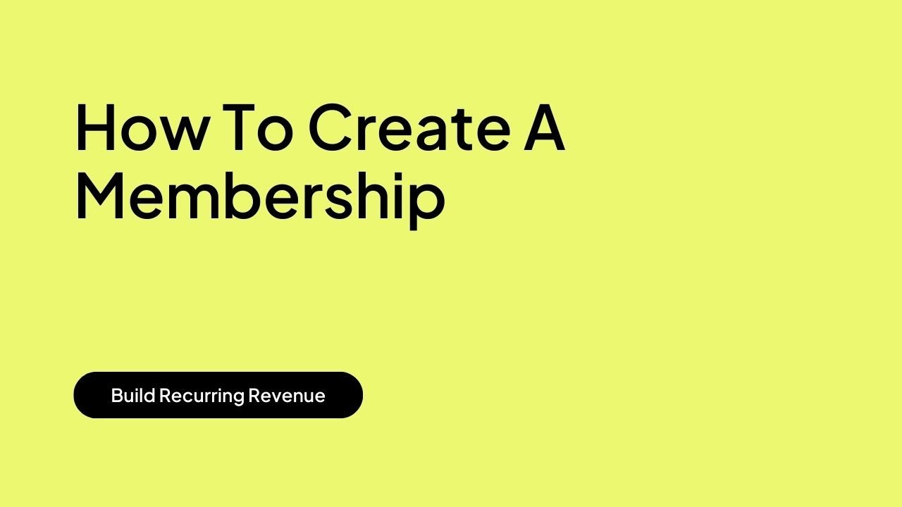 How to Create a Membership with HiveOne | Build Recurring Revenue