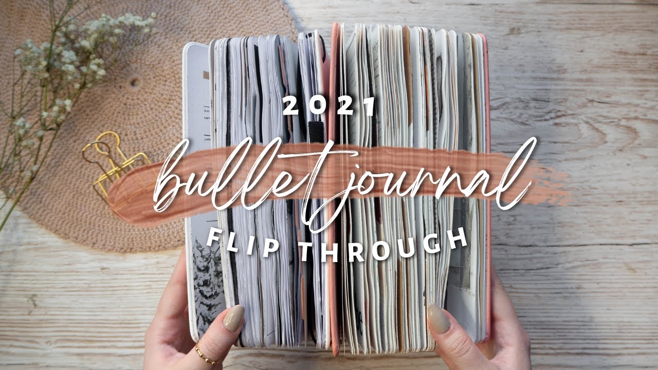 2021 Full Bullet Journal Flip Through | Year Of Painting In My Artistic Bujo
