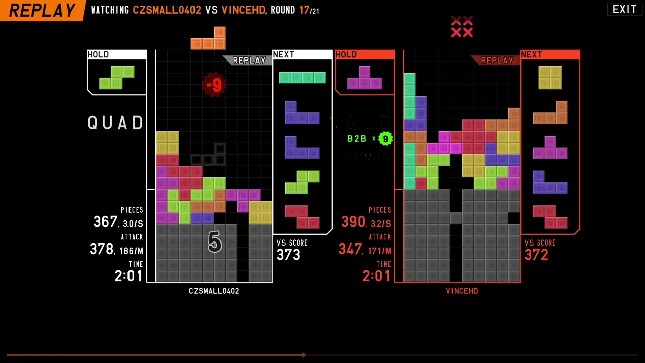 a long margin time round against vonce