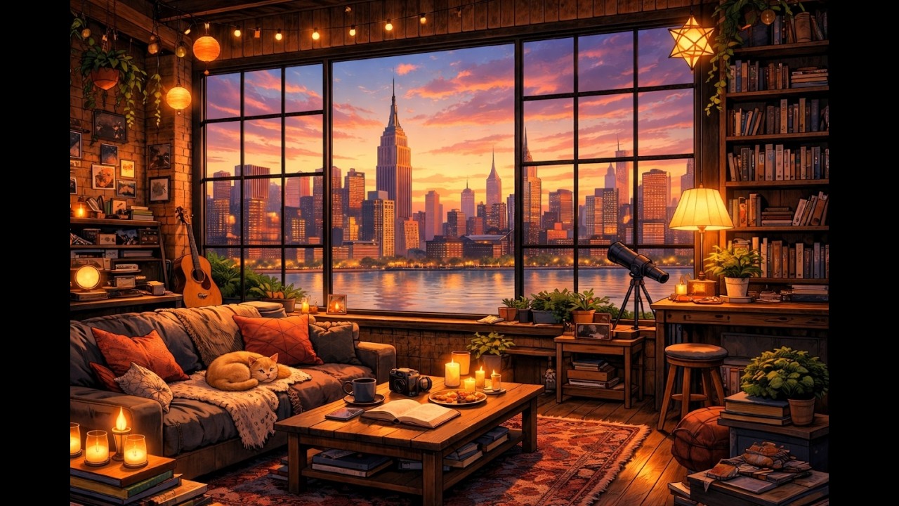Deep Work in the City ☕ Cozy Lo-Fi & Jazzhop Inspired by New York (2H)
