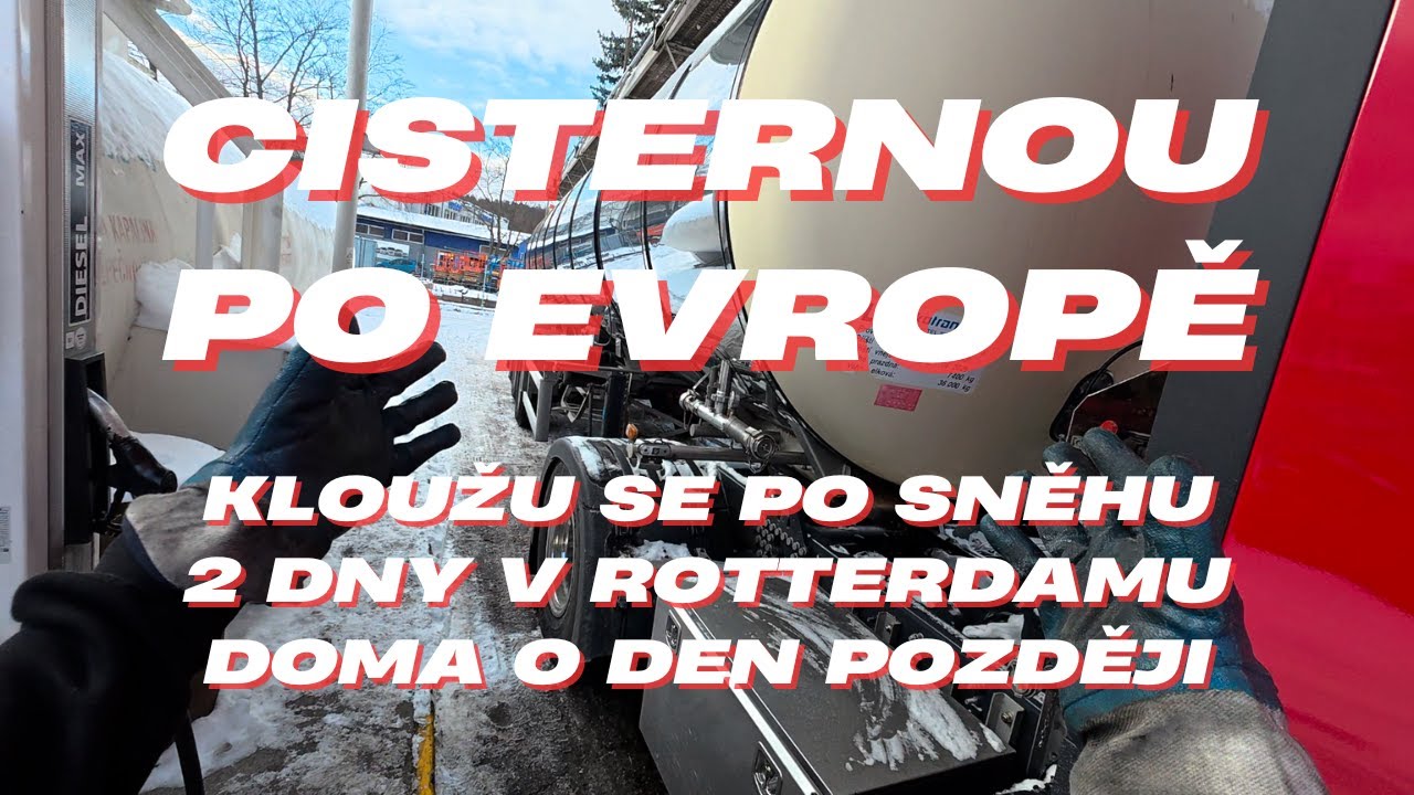 🧪CO ZNAMENAJÍ ČÍSLA A SYMBOLY NA CISTERNÁCH? | KLOUŽU SE PO SNĚHU | ČEKÁM 2 DNY V ROTTERDAMU🚚🧭