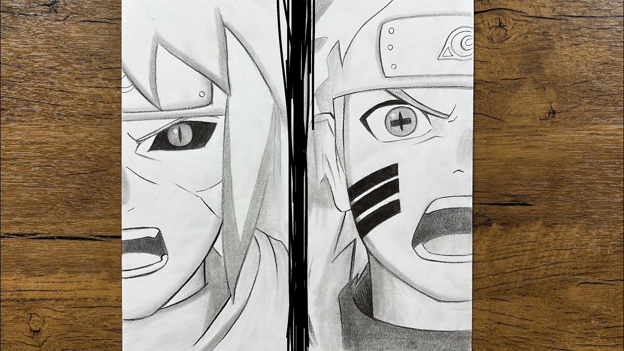 Draw Naruto and His Father Minato in Epic Six Paths Mode