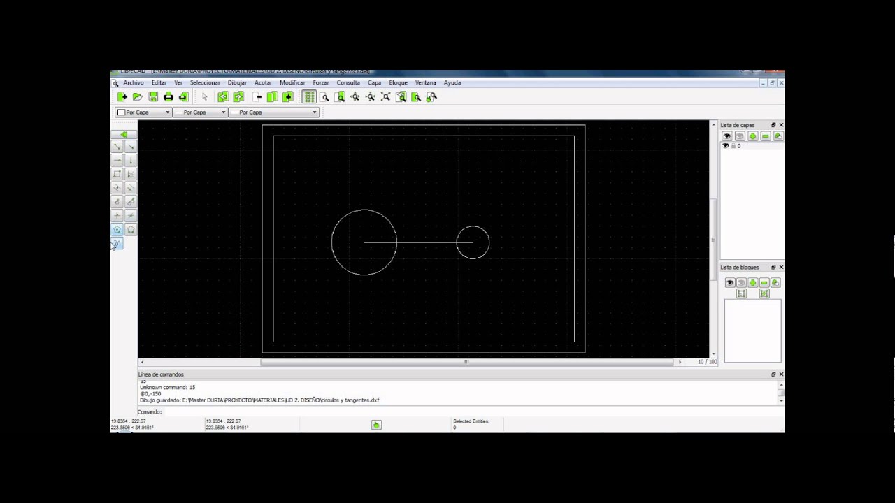 LibreCAD: Círculos y Tangencias