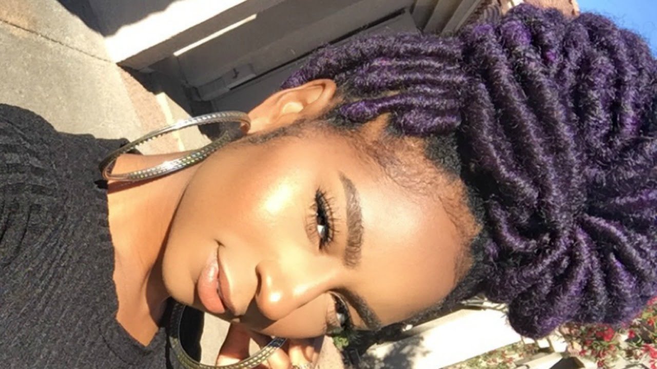 Easiest Purple Locs Tutorial + Updo Bun Style | JaMexicanBeauty | iamLindaElaine