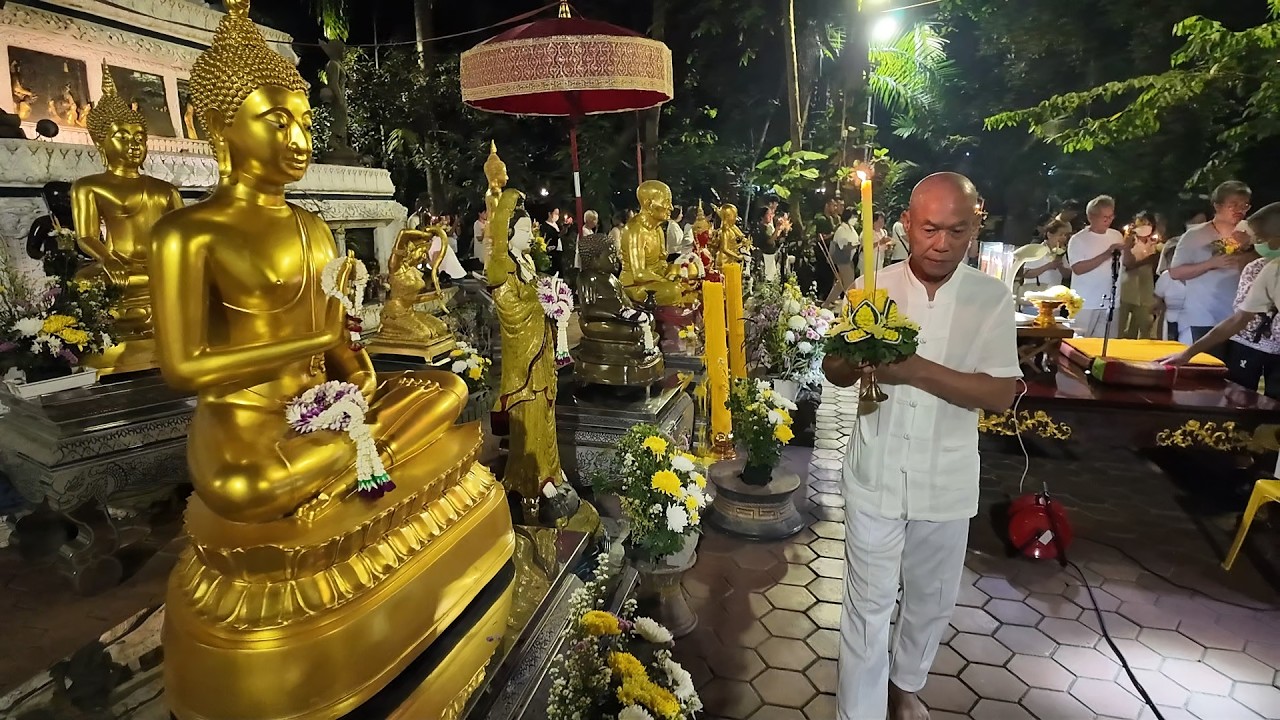 หลวงปู่​พุทธะอิสระ เจริญพระพุทธมนต์และเวียนเทียน วันมาฆบูชา ช่วงเย็น 3มี.ค.2569