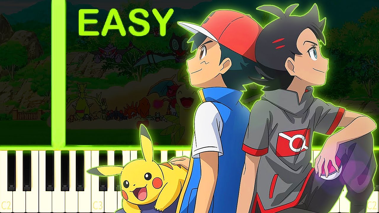 POKEMON ULTIMATE JOURNEYS THEME - EASY Piano Tutorial