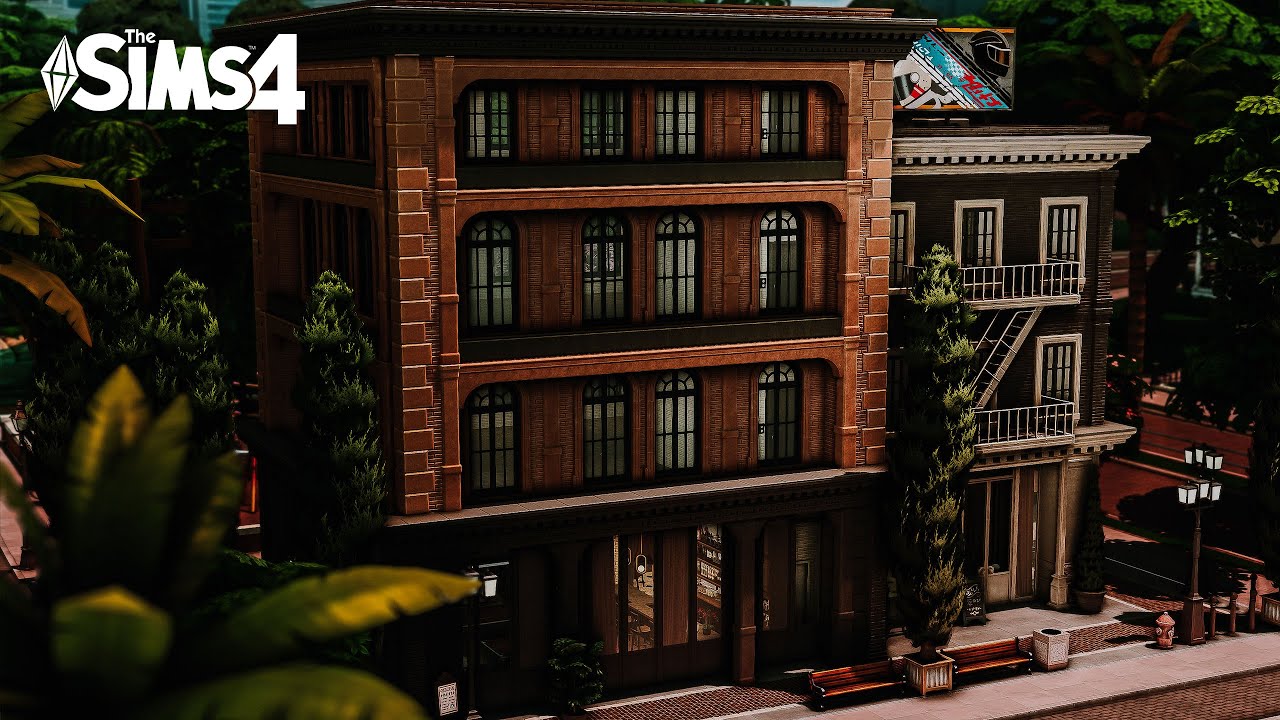 The Scarlet Oak Bar + Apartment Rental ♥ The Sims 4: Speed Build // CC