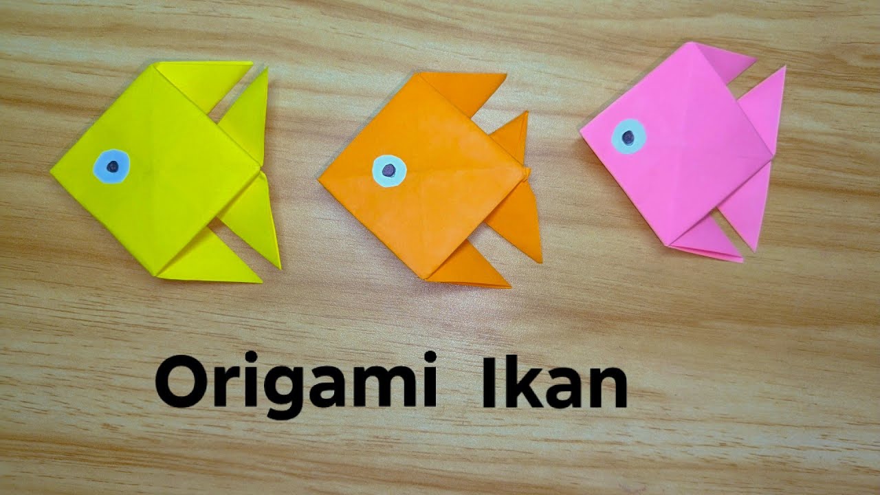 Origami cara membuat ikan dari kertas