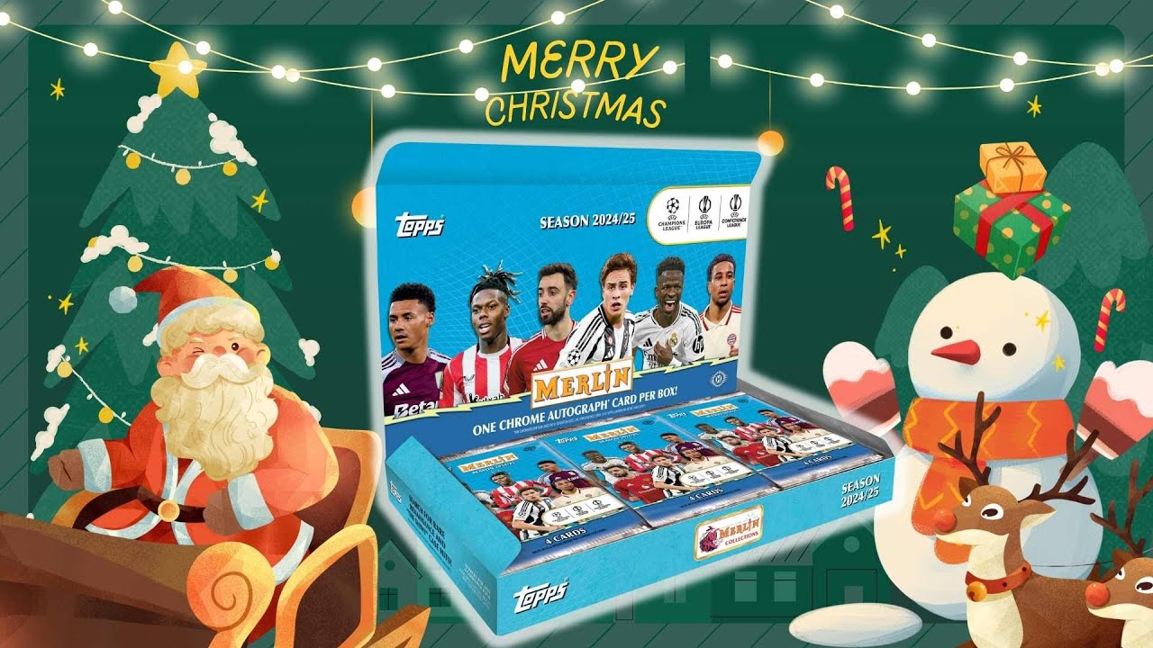 🎄 4. Advents-Break 🎄 2024/25 Topps Merlin UCC &ndash; Hobby Box 🔥 Auto, Atomic & Nummerierte Hits!