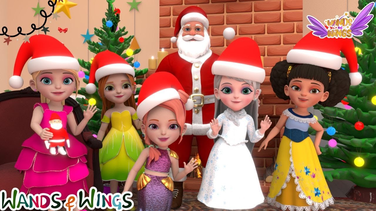 Christmas Eve Kids Song 🎄🎅| 🌙 Santa Is On His Way + Jingle Bells | Nursery Rhyme | Wands And Wings